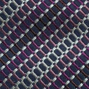 Hermes Tie Purple/Pink/White Geometric Design